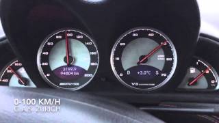 MercedesBenz SL 55 AMG V8 Kompressor 0100 kmh acceleration [upl. by Chane]