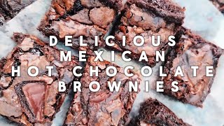 VEGAN MEXICAN HOT CHOCOLATE BROWNIES  RECIPE [upl. by Ozmo657]