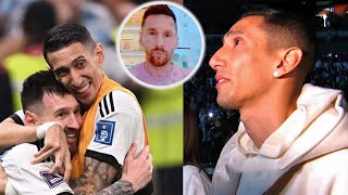 DI MARÍA HASTA LAS LÁGRIMAS El sentido mensaje de Lio Messi desde EEUU en su homenaje despedida [upl. by Kingdon957]