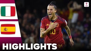 Spain vs Italy  Highlights  UEFA Womens Nations League 27102023 [upl. by Aivital607]