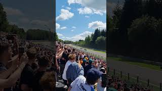 belgianf1 grandprix race start down kimmel straight spafrancorchamps f1 formula1 ferrari [upl. by Marylin]