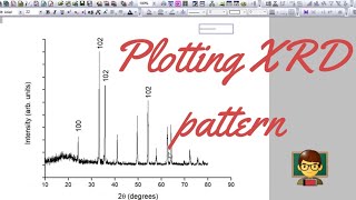 How to plot XRay Diffraction pattern diffractogram in Origin Pro Tutorial [upl. by Lebyram]