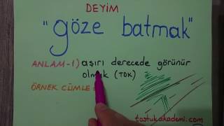 001➡ Deyimler  quot Göze Batmak quot Deyiminin Anlamı ve Örnekleri [upl. by Gwyn981]