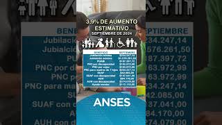 Anses aplicaría un 39 de aumento en septiembre de 2024 anses [upl. by Eirehs]