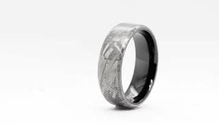 FRMT1226K  Solid Meteorite Inlay Black IP Ring [upl. by Martine]