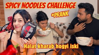 I Pranked him🥵😝 Spicy Noodles Challenge🌶️ Kanika Devrani [upl. by Ziagos]