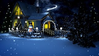 Animated Christmas Card Template  Cosy Christmas Cabin [upl. by Krutz188]