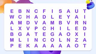 Word Search Challenge  Can you find the country names Part 2 [upl. by Sharon]