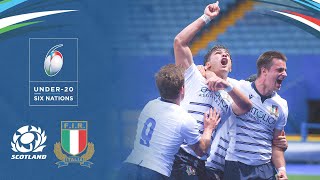 Scotland 343 Italy  Rampant Italy Run In Six Tries In Big Win  Highlights  Six Nations Under20s [upl. by Farman]