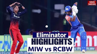 RCB vs MI Full Match Highlights MI vs RCB Eliminator Today Match Highlights  WPL Highlights [upl. by Fax]