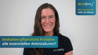 Enthalten pflanzliche Proteine alle essenziellen Aminosäuren vegan  Proteinmangel [upl. by Ahseekat]