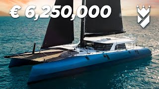 INSIDE A 30 KNOT CATAMARAN FOR SALE quotMY CATquot GUNBOAT 78 [upl. by Noissap]