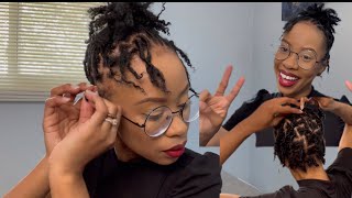 Starter Locs Count Starter Loc Simple Updo Thin Locs [upl. by Avrom]