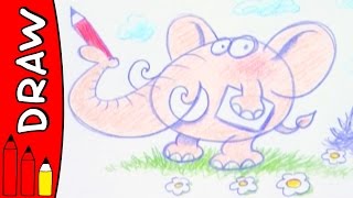 How To Draw An Elephant  Art Ideas For Kids  Øistein Kristiansen [upl. by Kalle680]