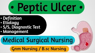 Peptic Ulcer  Peptic Ulcer In Hindi  Medical Surgical Nursing Lecture  Nursing Notes [upl. by Caldwell]