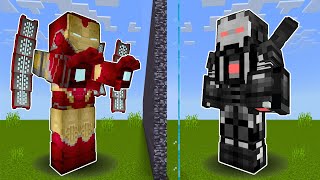 I Cheated with GOLD IRON MAN vs BLACK IRON MAN Mob Battle Competition in Minecraft [upl. by Anaylil62]