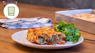 Cannelloni mit Ricotta und Spinat  Chefkochde [upl. by Akerue]