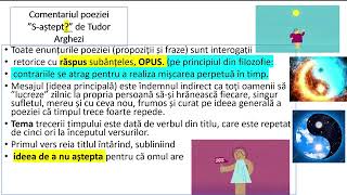 ”Saștept” de Tudor Arghezi comentariu literar eul liric tema idei mesaj figuri de stil [upl. by Schultz257]