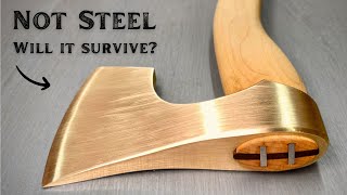 Making amp Testing Aluminum Bronze Hatchet WILL IT SURVIVE [upl. by Sheley]