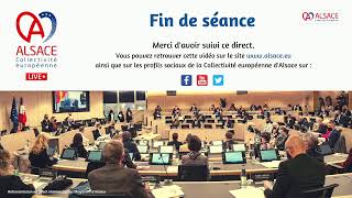 Séance plénière de la Collectivité européenne d’Alsace du 15 janvier 2021 [upl. by Acimak]