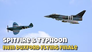 Spitfire PRXI and Typhoon FGR4 • IWM Duxford  Flying Finale 2024 [upl. by Mylor466]