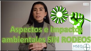 Aspecto e Impacto Ambiental SIN RODEOS [upl. by Naedan]