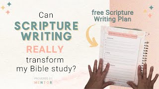 Transform Your Bible Study with Scripture Writing and Handwriting the Bible [upl. by Eiramlatsyrk87]