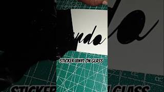 Sticker vinyl on glass 🥂shorts crafts vinyl [upl. by Pia]