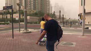 Fuerte Tormenta de arena en Dubai Marina [upl. by Ilrahs]