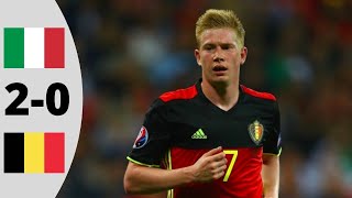 Belgium vs Italy 02  Goals And Highlights  EURO 2016 [upl. by Yme]