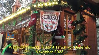 Weihnachtsmarkt 2022 in Bielefeld [upl. by Chaiken]