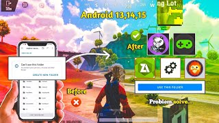 🟢 Android 13 14 15  Cant use this folder Problem  Gfx Tools Problem Solve  PUBGBGMI [upl. by Vedette780]