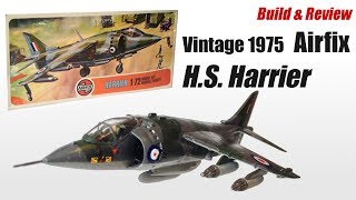 Vintage Build Airfix HS Harrier GR1 Model Kit in 172 scale  Build and Review [upl. by Rocker]