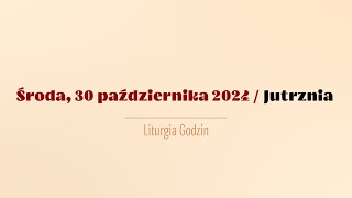 Jutrznia  30 października 2024 [upl. by Artemed]