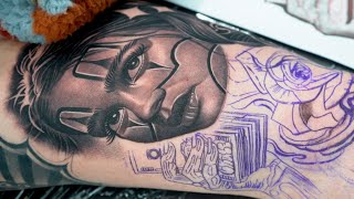 Tattoo timelapsechicano style payasa [upl. by Gabbi499]