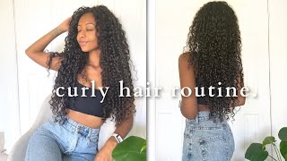 Curly Hair Routine  Defined amp Volume  3B Hair [upl. by Ohcamac418]