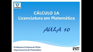 AULA 10  CÁLCULO 1A [upl. by Martinez]