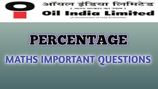 oil India limited 2024  percentage questions [upl. by Eidlog]