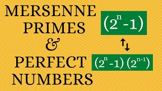 MERSENNE NUMBERS amp PERFECT NUMBERS Relation between Mersenne Primes amp Perfect Numbers Amazing Maths [upl. by Hamilton]