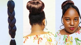 Quick amp Easy hairstyle with braiding hairbeginners friendlyEssyMaina [upl. by Bigot]