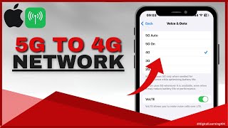 How to Switch From 5G to 4G Network On iPhone [upl. by Lyndy176]