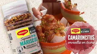 Camarones envueltos en Tocino  MAGGI [upl. by Lyrrehs714]