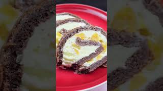 NoFail Chocolate Roll Recipe with Mascarpone amp Peach [upl. by Vine]