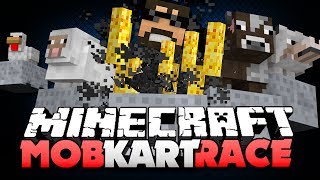 Minecraft MOB KART RACE  SUPER SHEEP OP [upl. by Rozalin260]