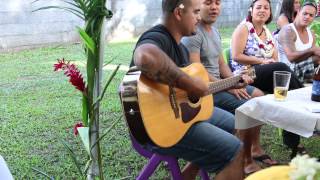 Kaina Music from the Tuamotu Islands at a family farewell Tamaraa in Mahina Tahiti May 31 2014 [upl. by Ulphiah]