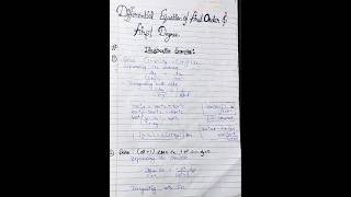 BaBsc 2nd year Differential equation of first order and first degree example [upl. by Cherie]