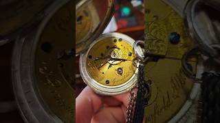 Rare 1881 143 years old pocket watch keywind worth11200 [upl. by Airotcivairam]