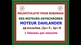 Comment faire un schéma de bobinage  Moteur Dahlander 48 encoches 1 faisceau par encoche 2p48 [upl. by Warford]