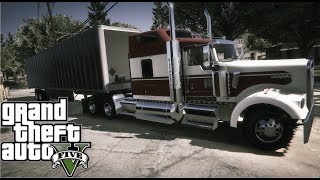 GTA5 Mods 2014 Kenworth W900 6x2 Mid Cab Review [upl. by Volding]