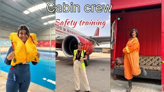 Cabin crew safety drill training  inside of cabin crew training [upl. by Nylinej444]